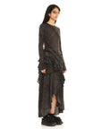 Collina Strada Black Gua Sha Athena Dress, three-quarter view