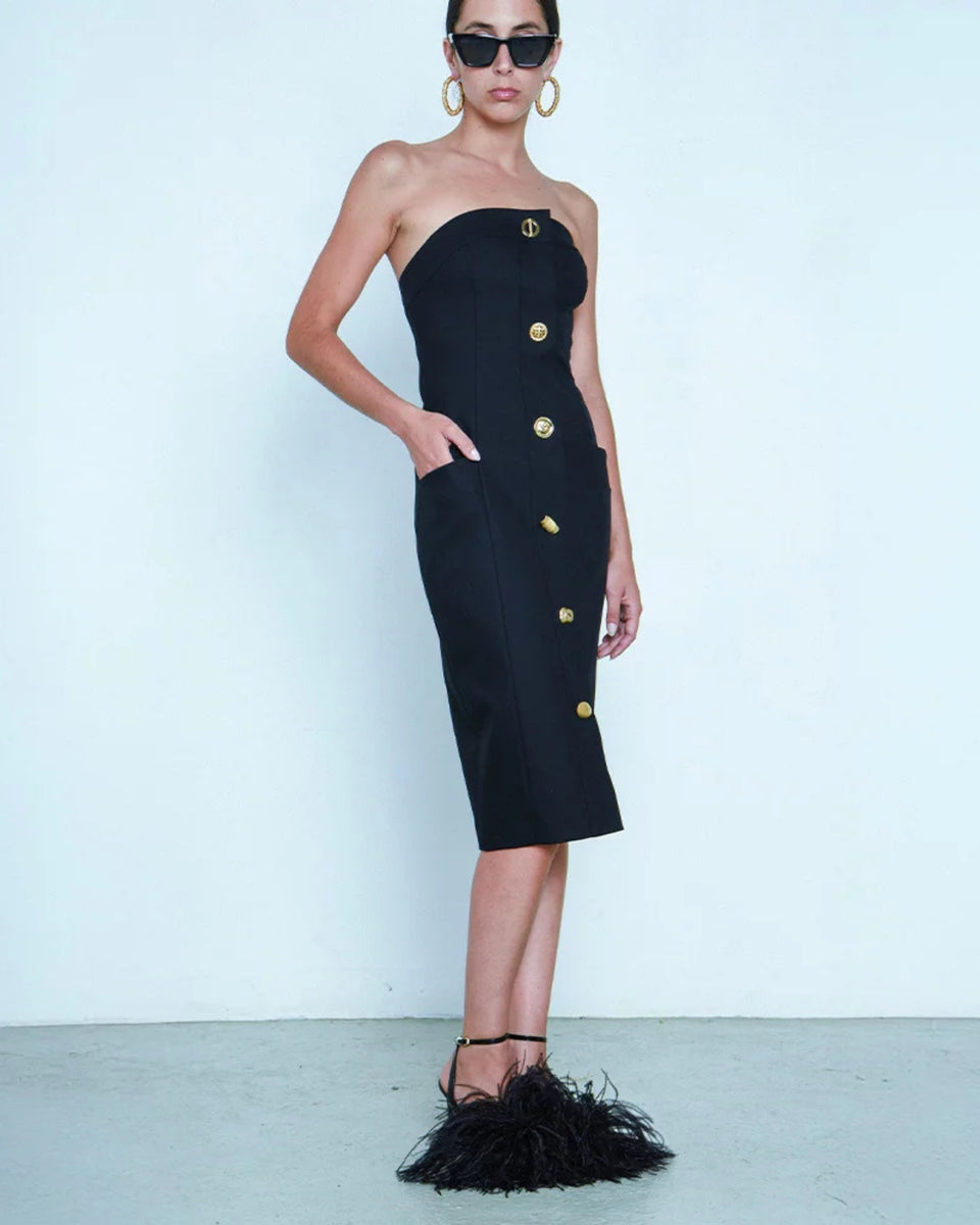 Bijou Strapless Dress in Black | Françoise