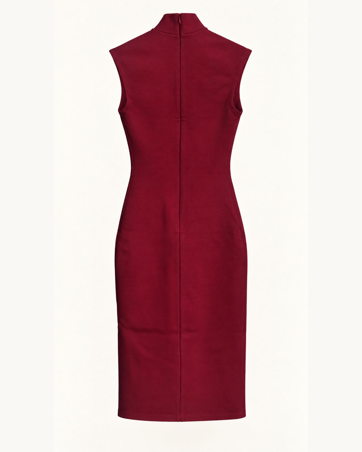 Françoise Willa Dress in burgundy, back view flat lay