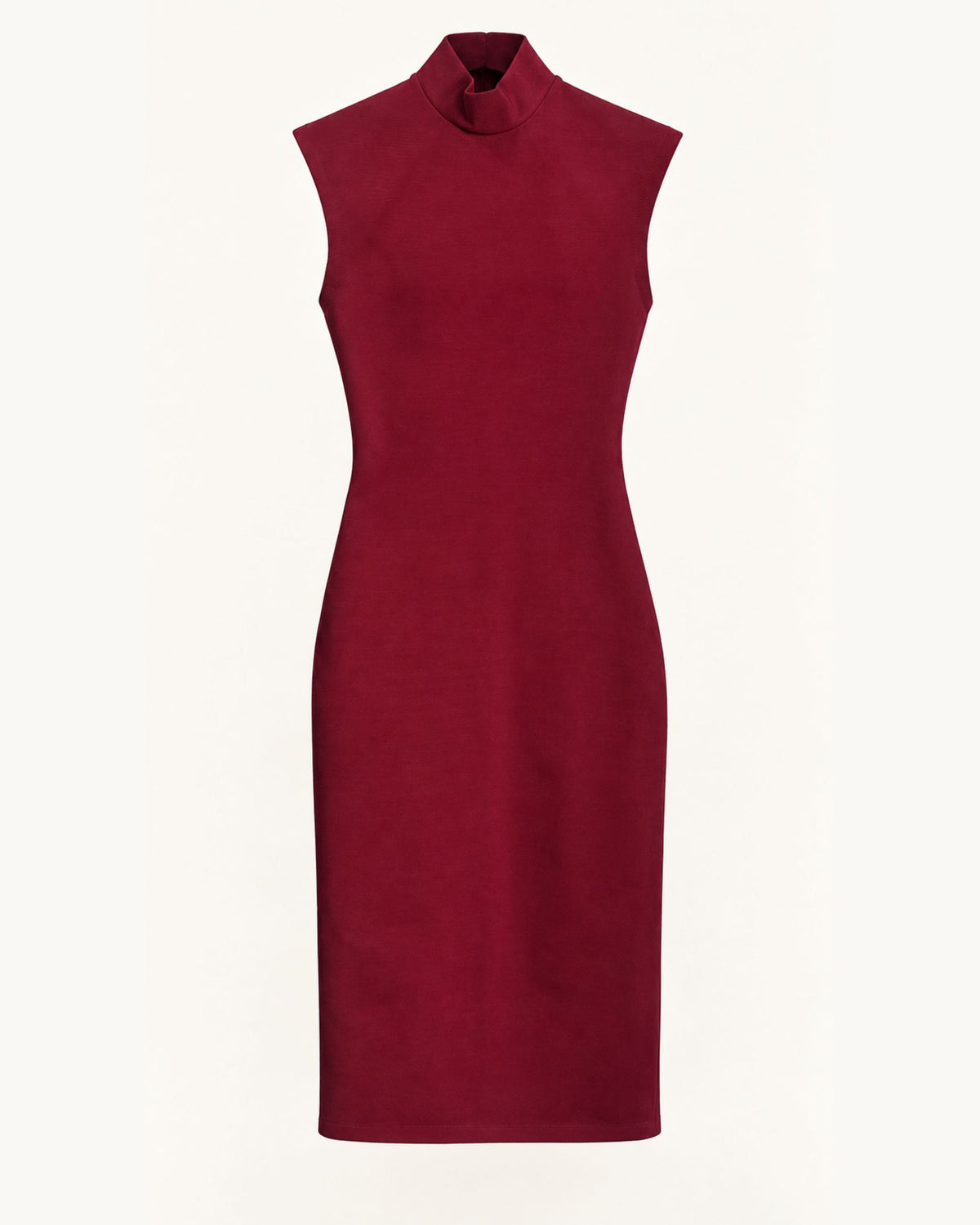 Françoise Willa Dress in burgundy, front view flat lay