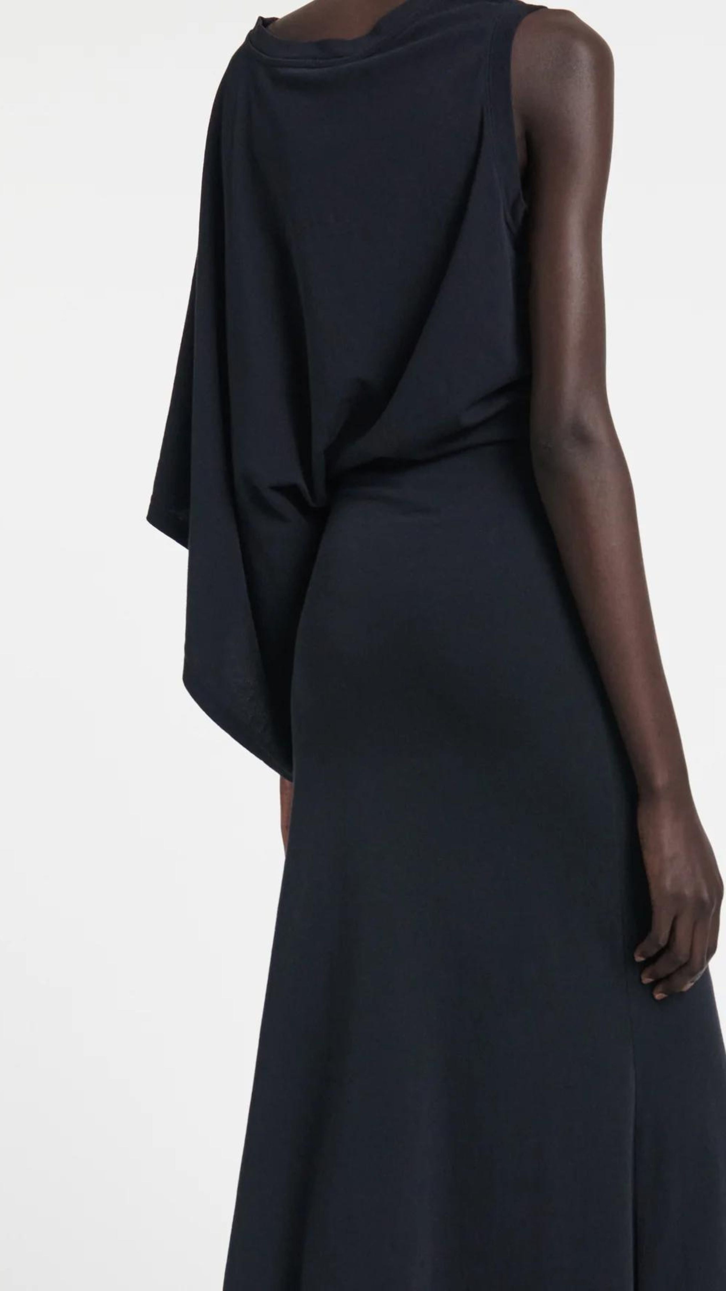Asymmetrical One Sleeve Maxi Dress