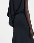 Asymmetrical One Sleeve Maxi Dress