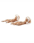 Jellyfish Quartz Earring with Rose Gold Tentacles