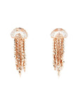 Jellyfish Quartz Earring with Rose Gold Tentacles