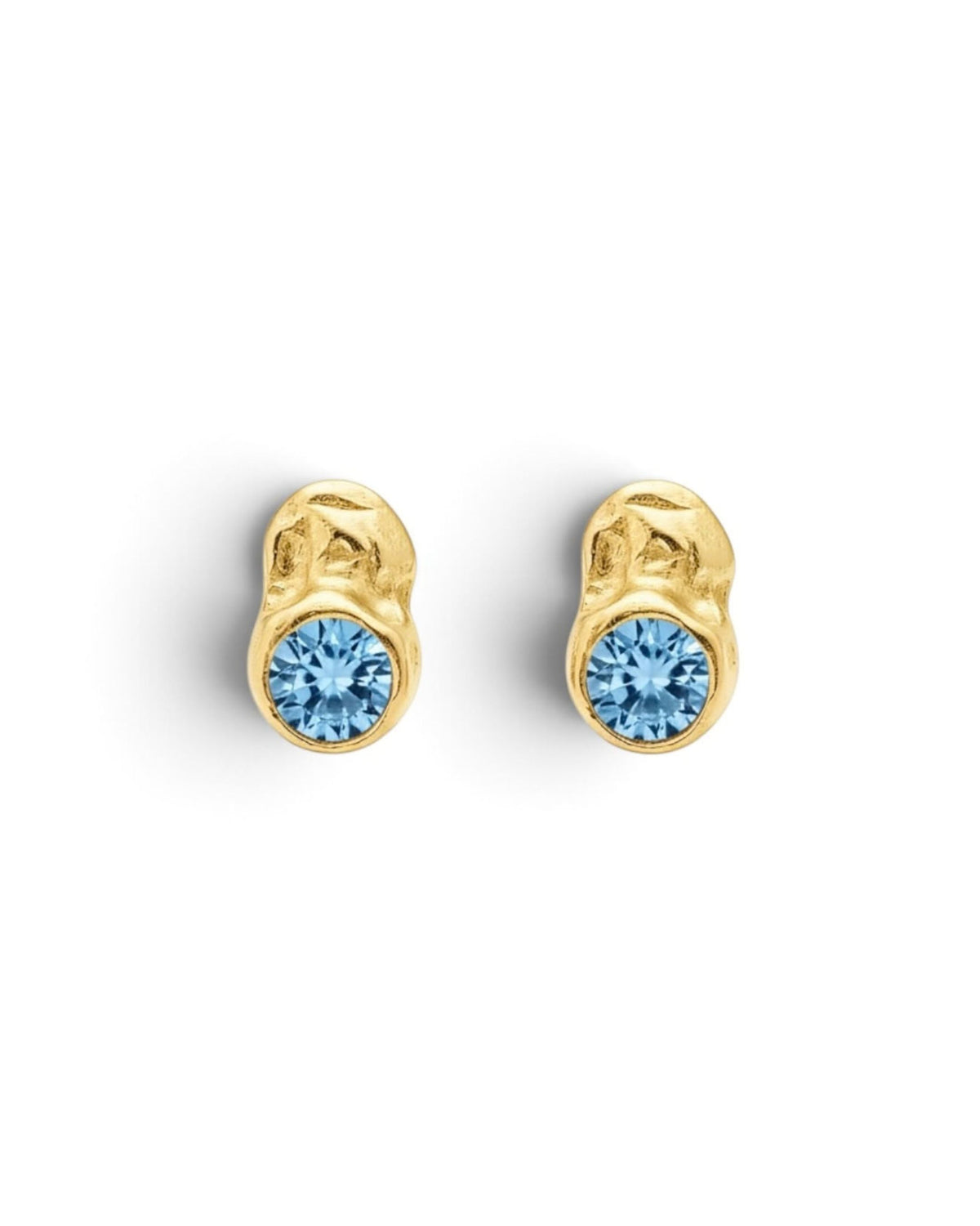 Camila D. Daneri Topaz Earrings, front view of pair on white background