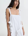 Agatha Dress in White Cotton