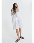 Agatha Dress in White Cotton