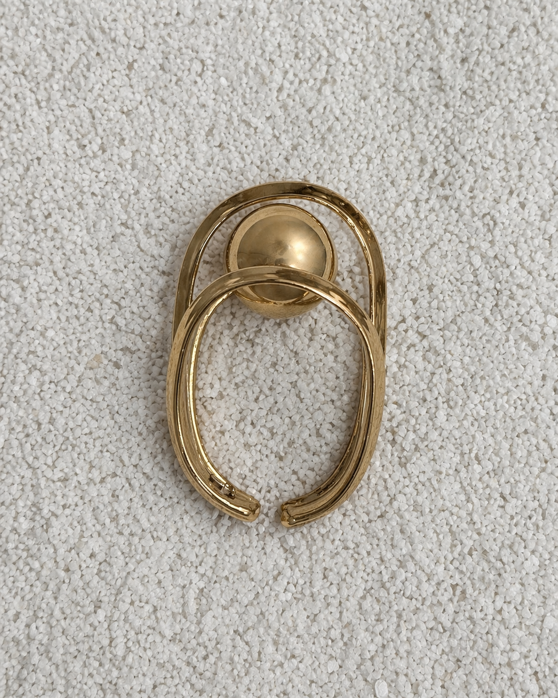 Françoise x Gas Bijoux Stellar Ring, underside view showing open-back adjustable construction