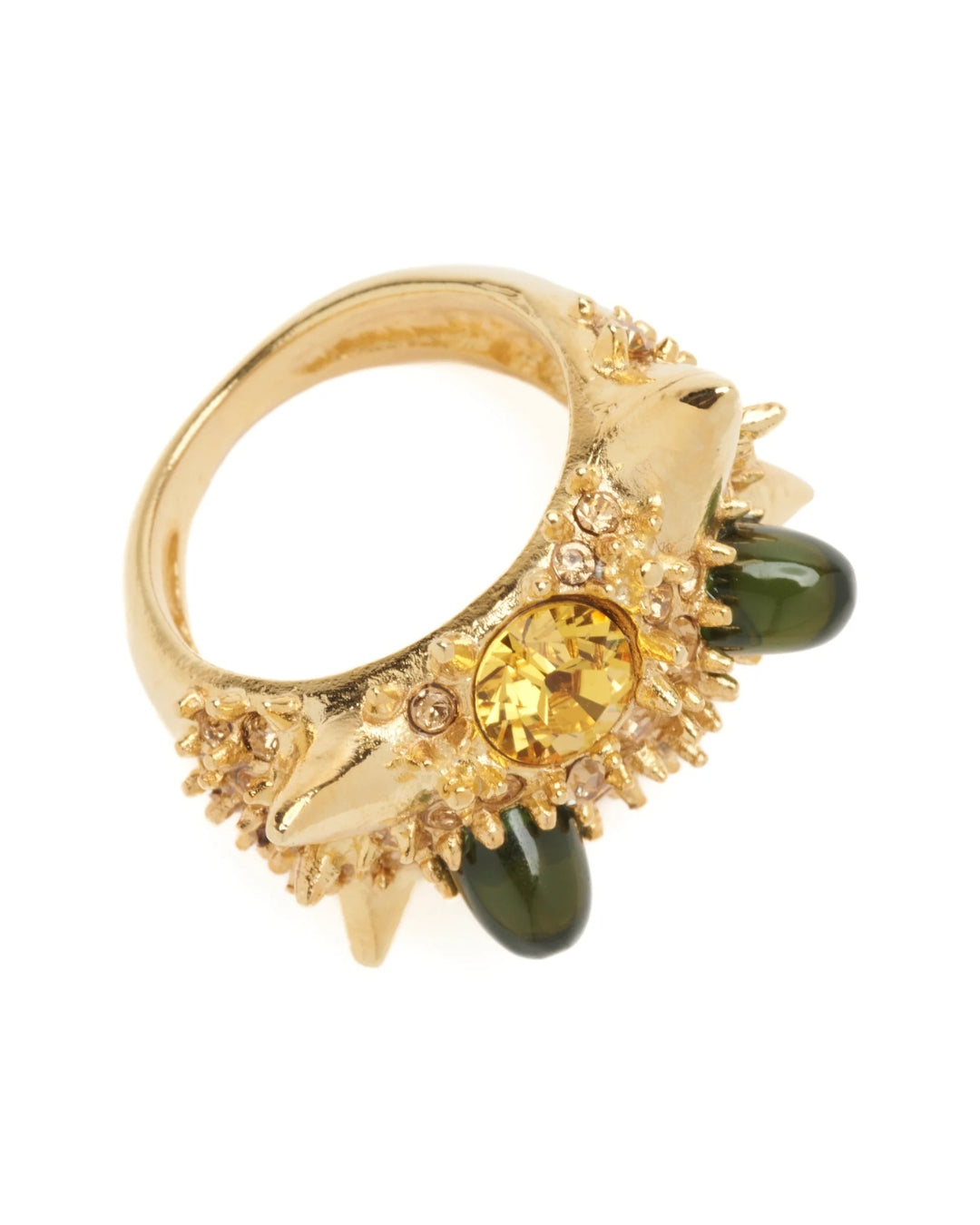 Collina Strada Alien Spike Ring in Gold — side angle view