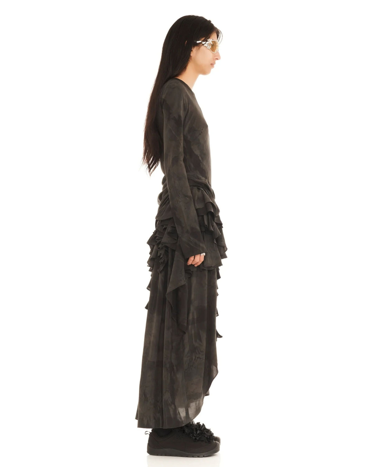 Collina Strada Black Gua Sha Athena Dress, side view