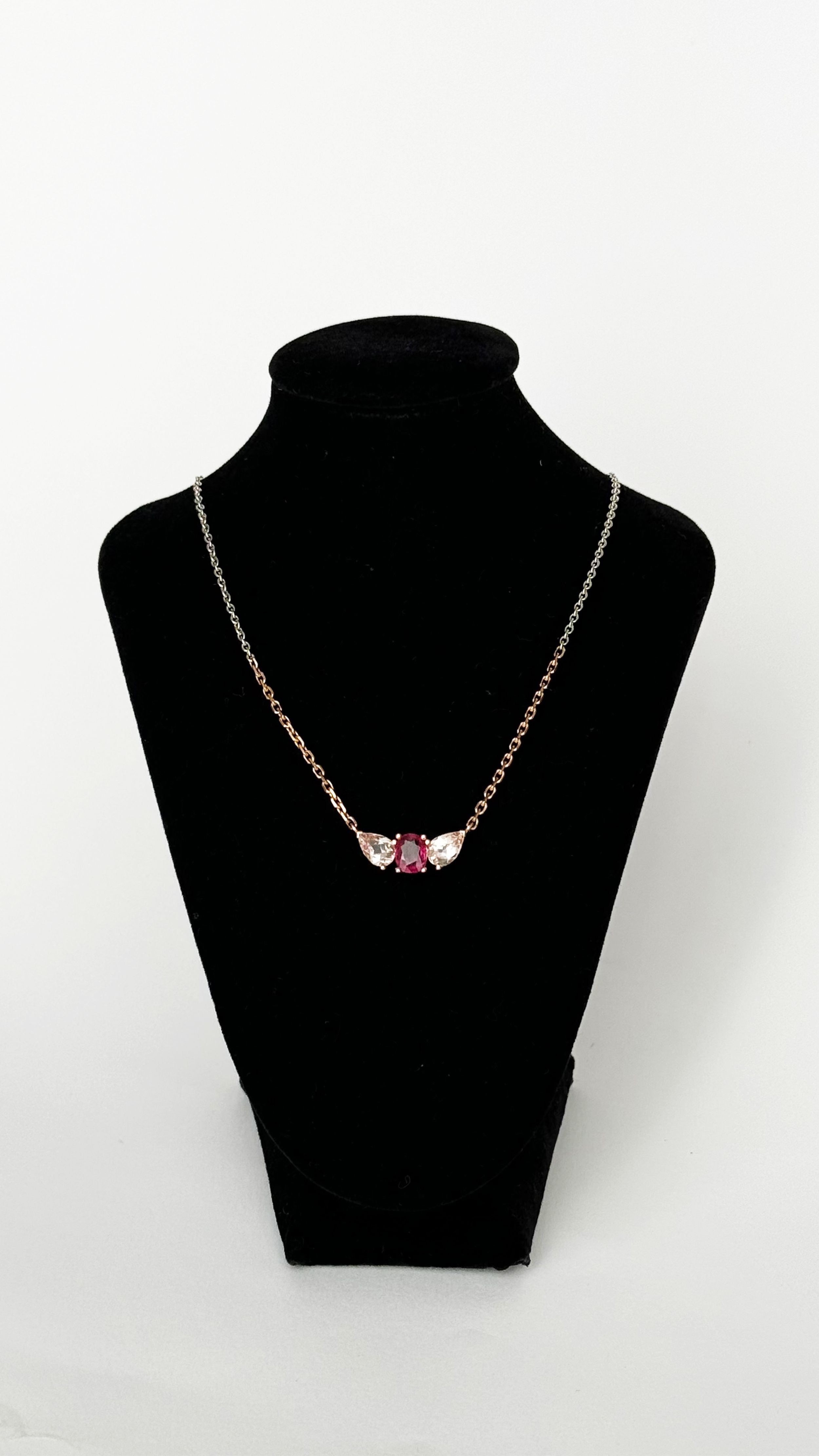 Conde de Diamante Ruby Pendant Necklace
