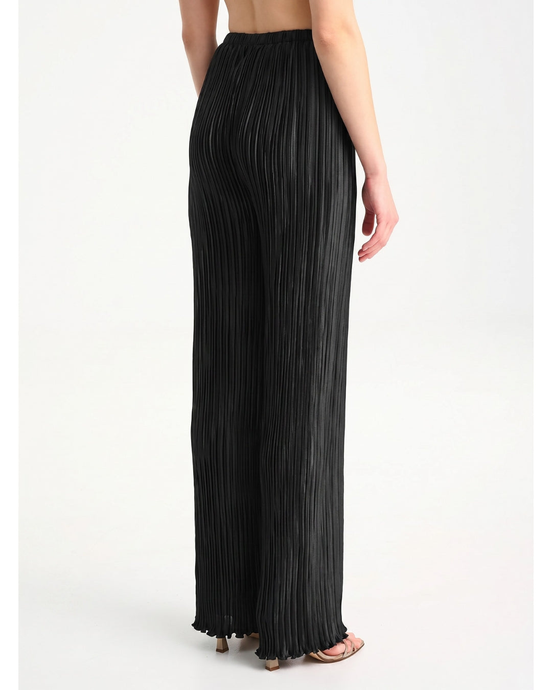 Daphne Valente Iris Trousers in Black — back view showing fit and hem