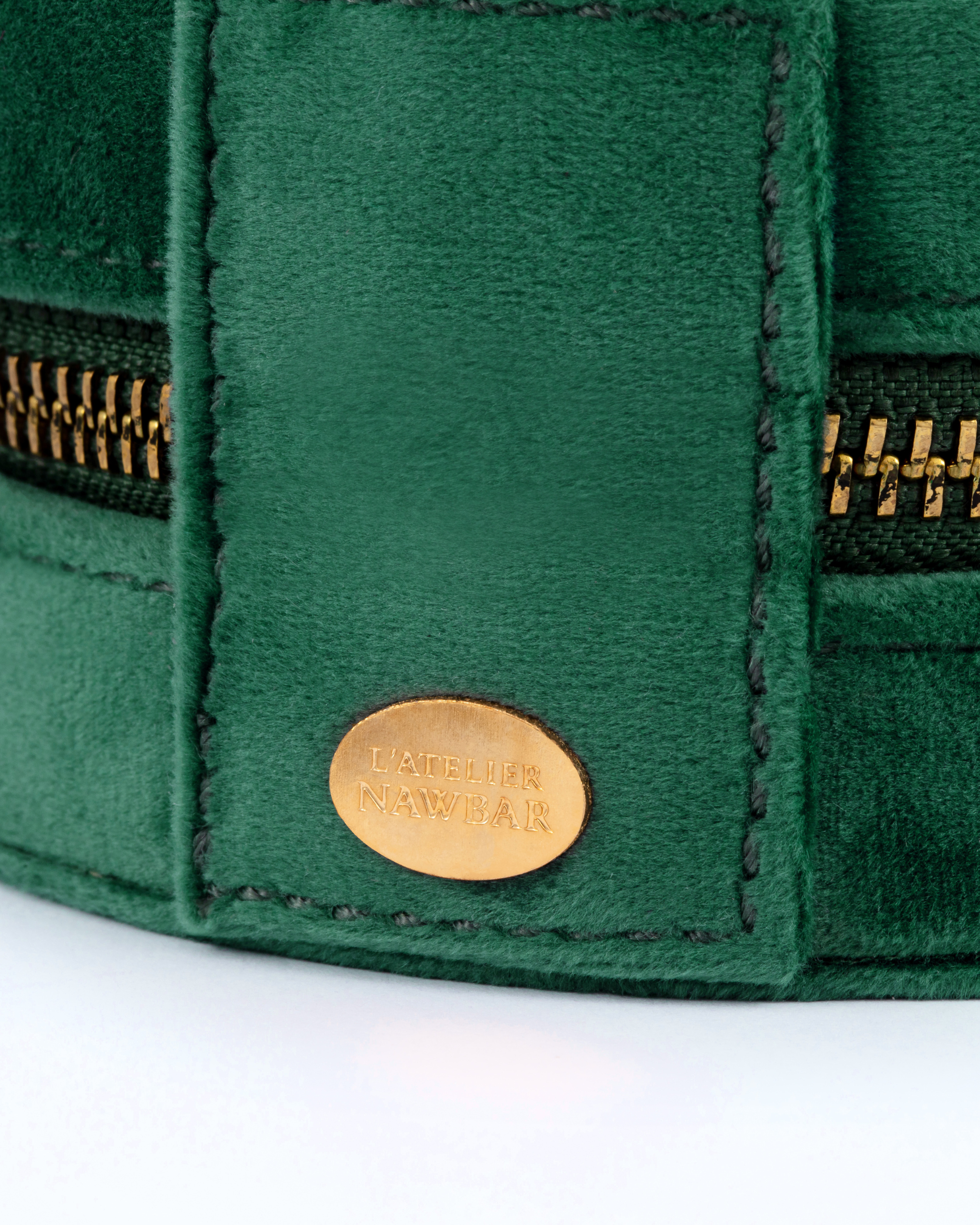 Velvet Jewelry Case in Emerald Green
