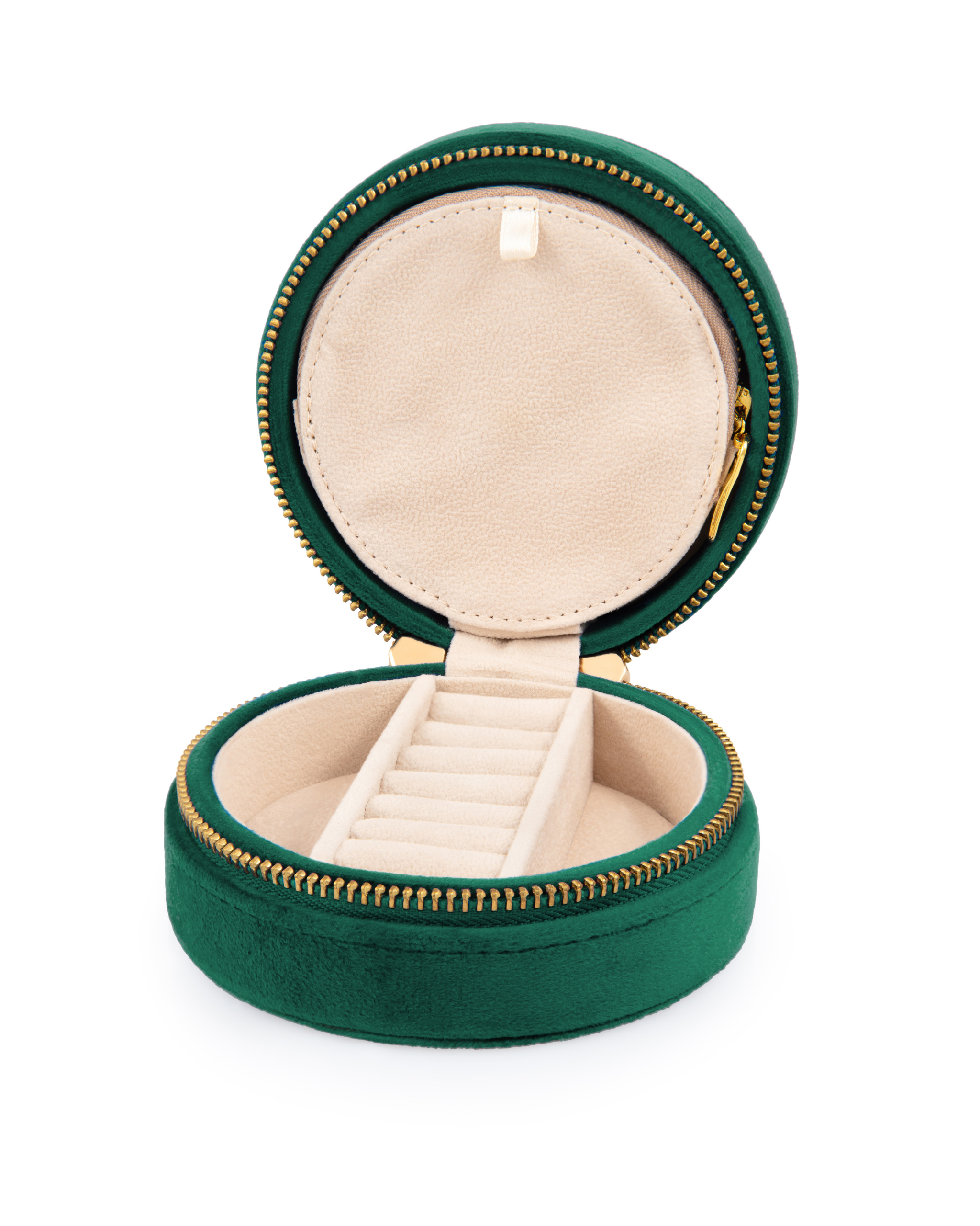 Velvet Jewelry Case in Emerald Green