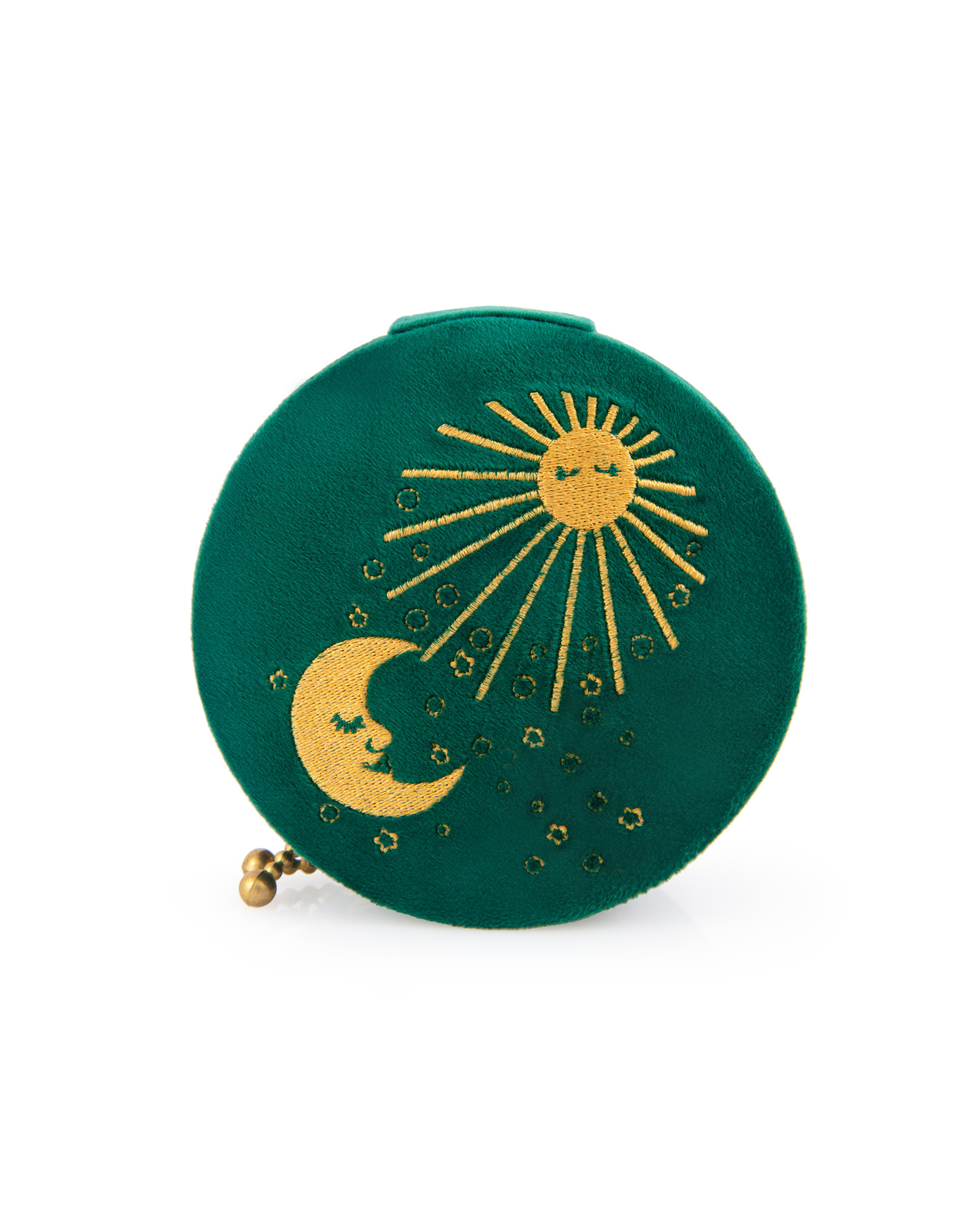 Velvet Jewelry Case in Emerald Green