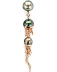 Jellyfish Tahitian Pearls Drop Earring with Diamonds (Single)