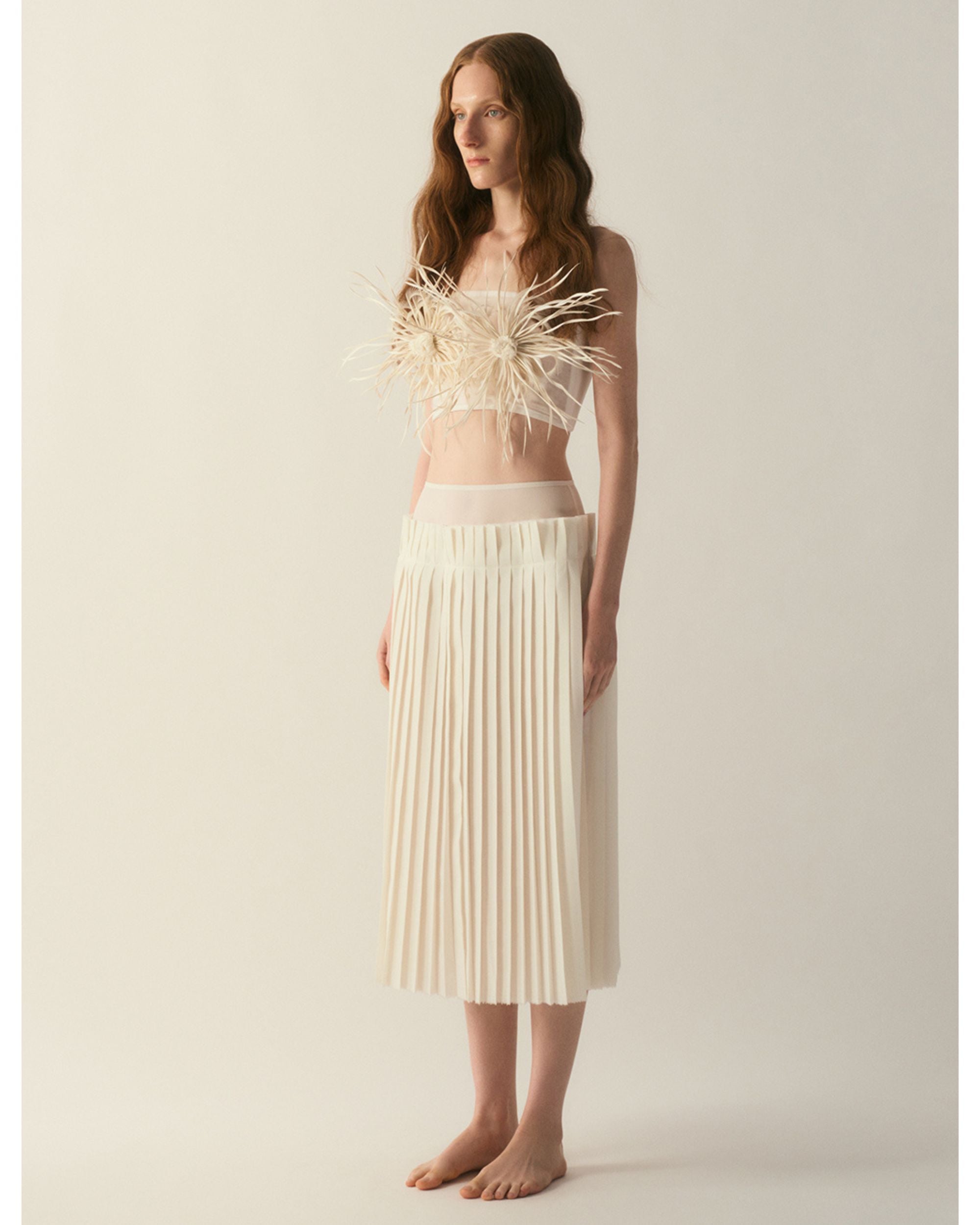 Altiora Pleated Midi Skirt