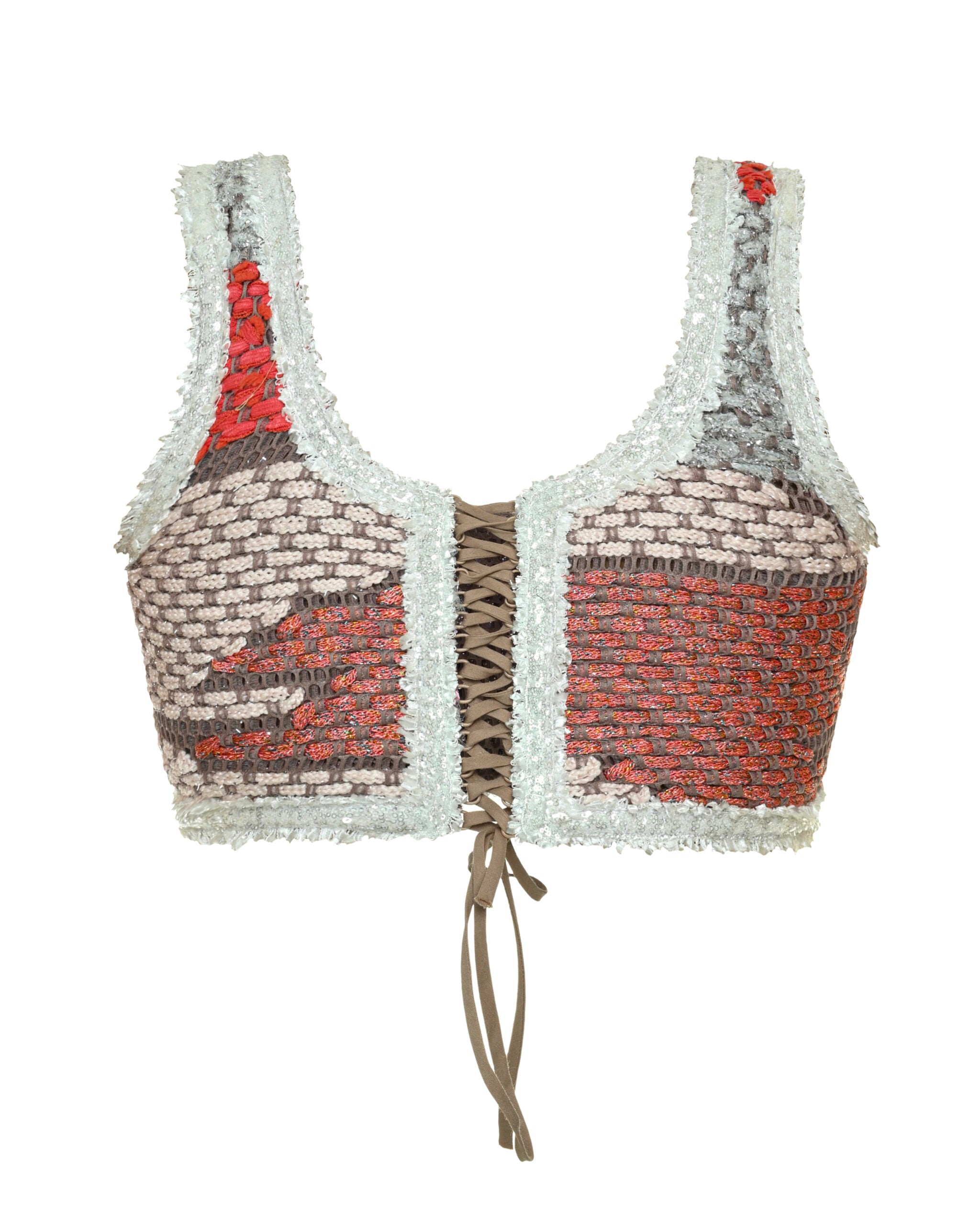 Back view of the Avril Top with lace-up fastening