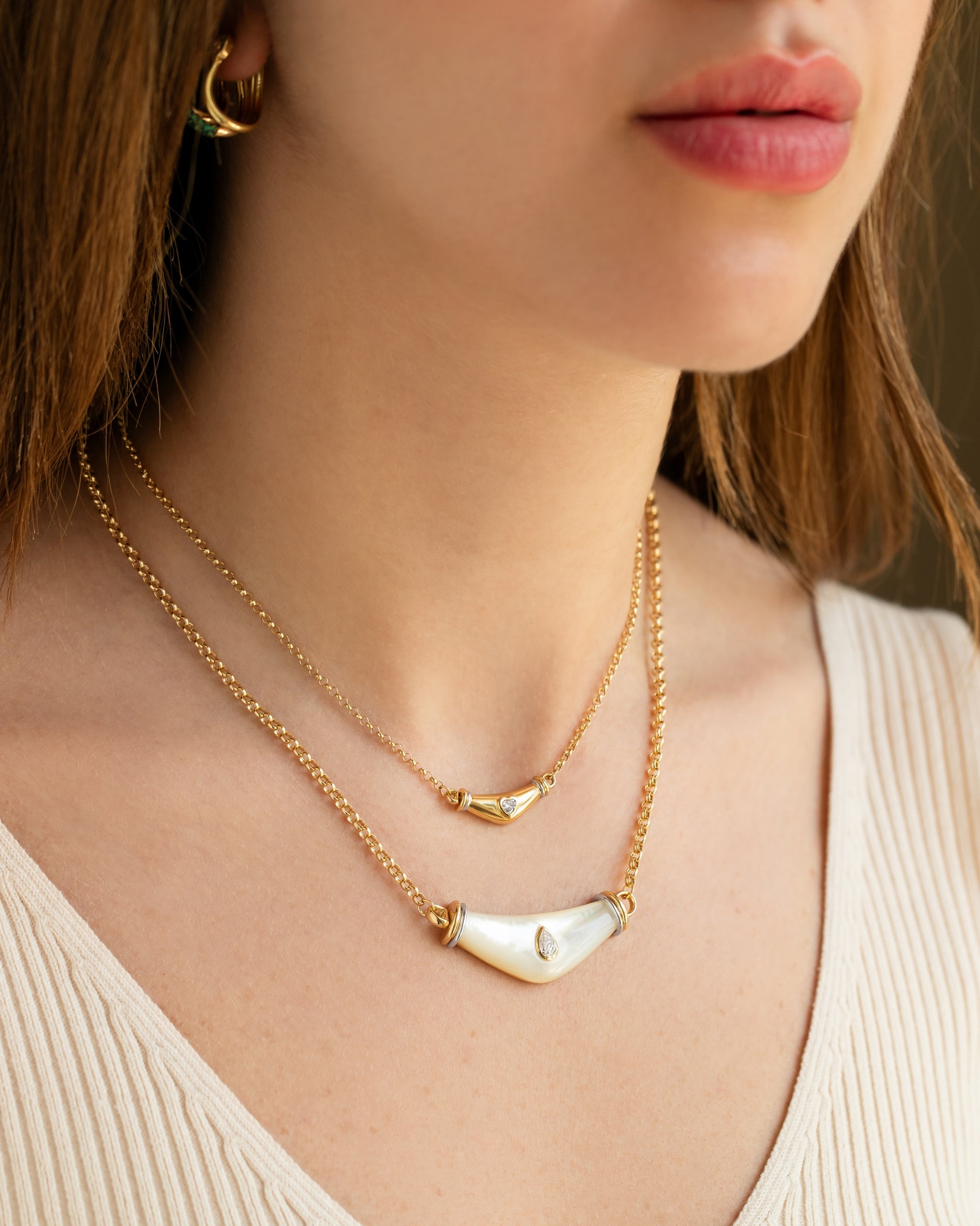 L’Atelier Nawbar — Karma Necklace stack — editorial portrait