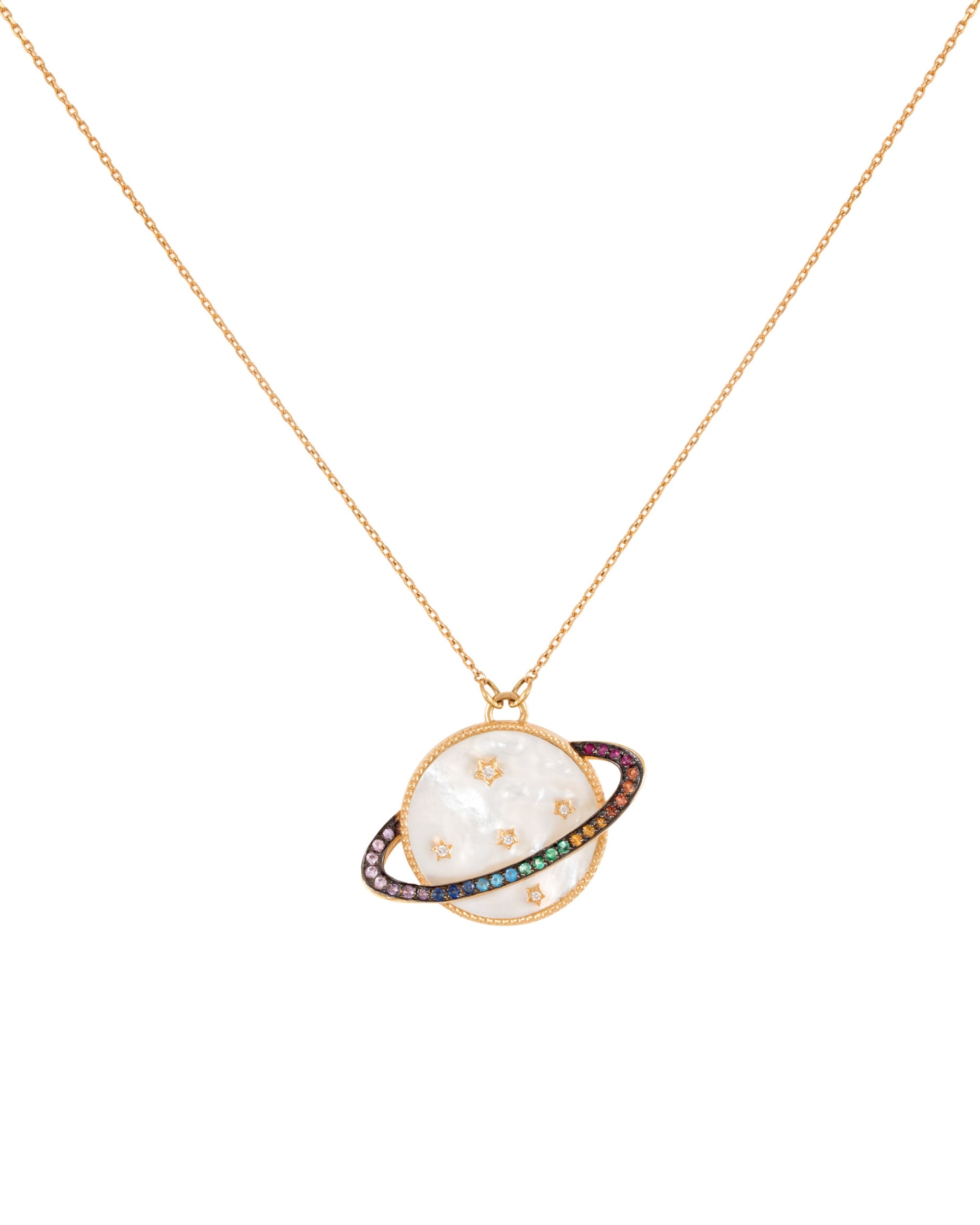 L’Atelier Nawbar – Rainbow Planet Necklace – front view
