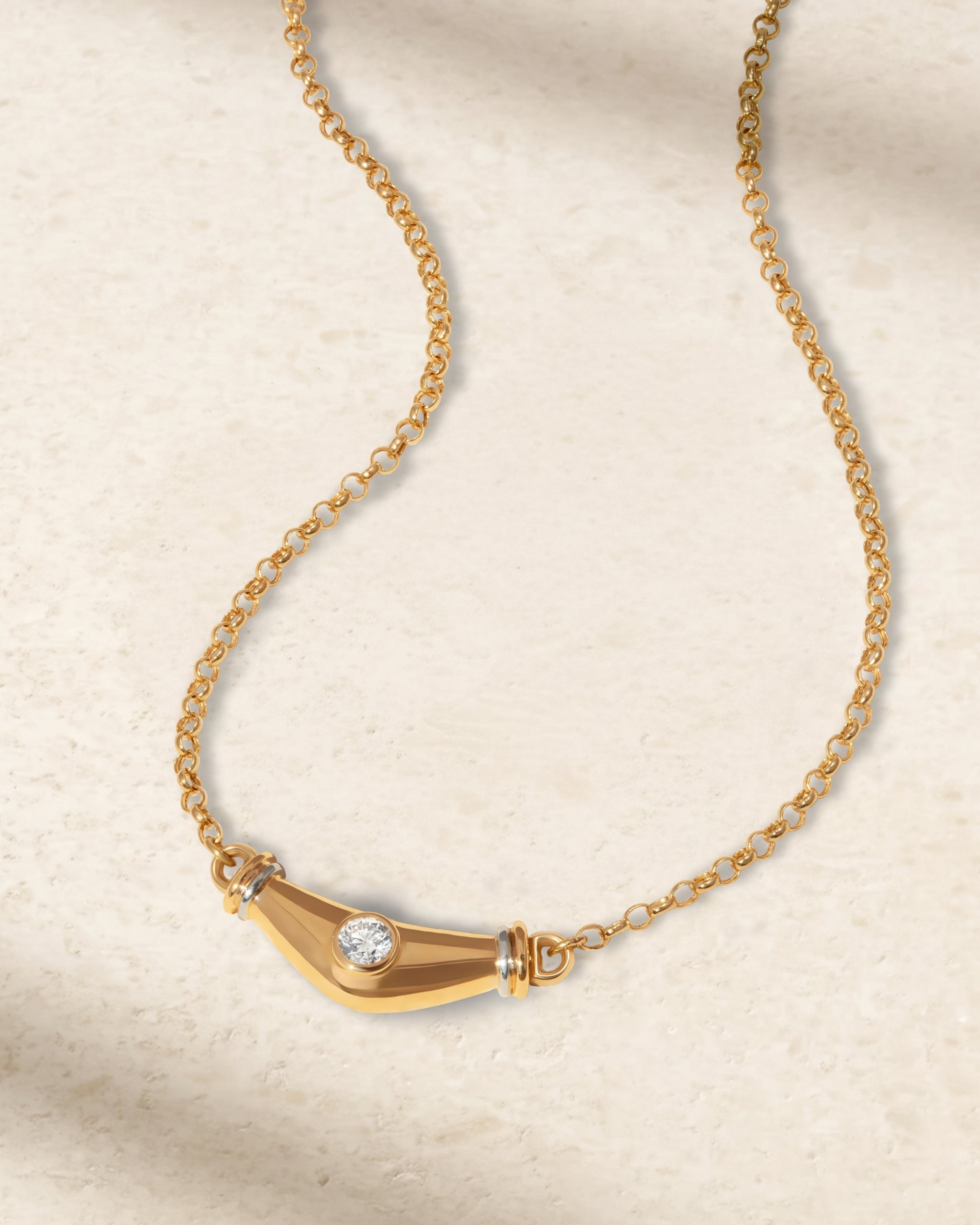 L’Atelier Nawbar — Round Diamond Karma Necklace — front view