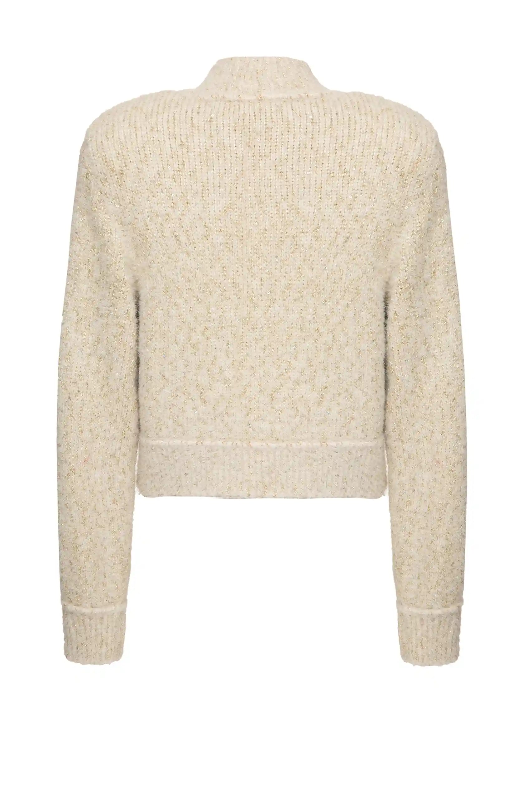 Lalo Cardigans Sianna Cardi back view showing cropped silhouette