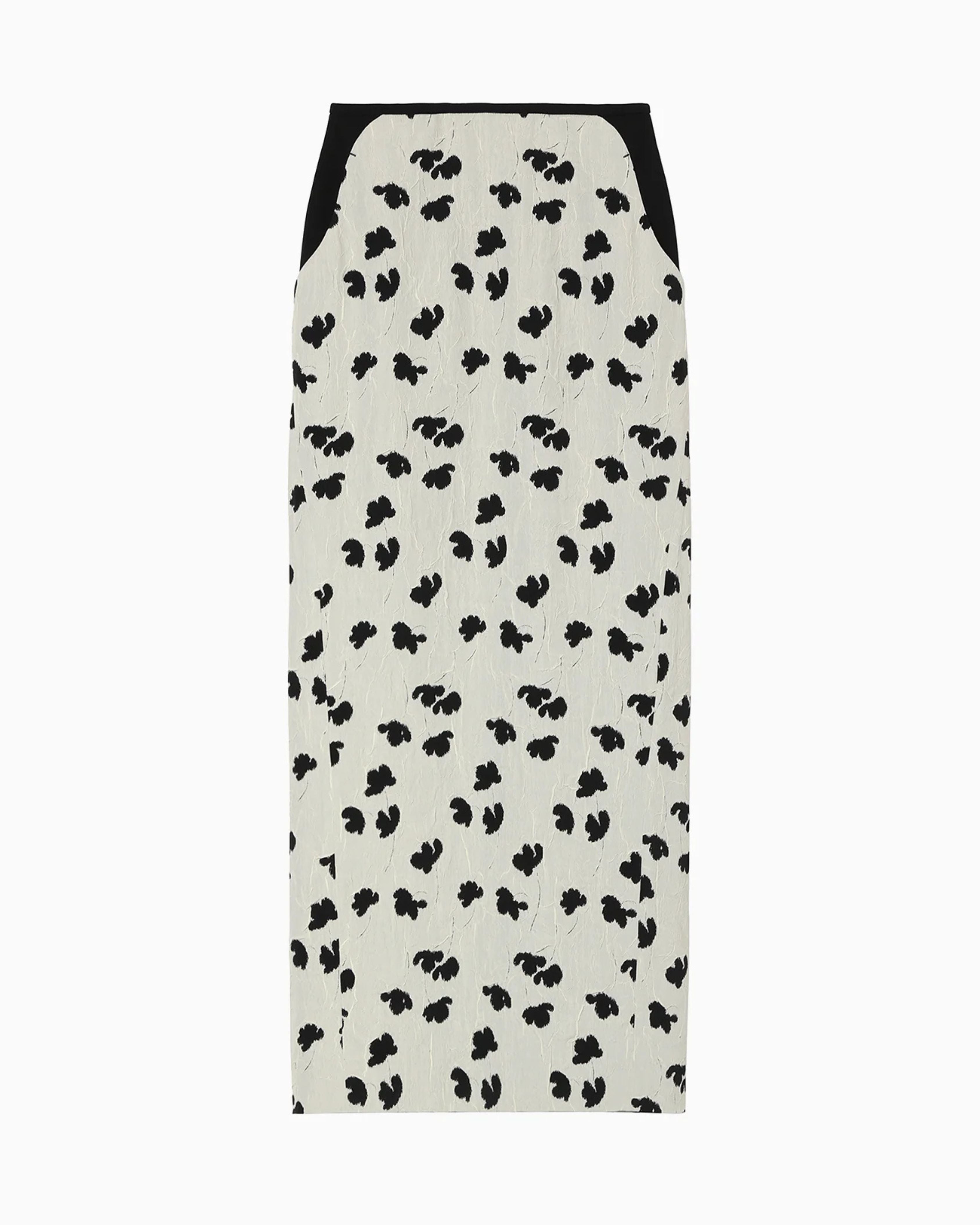 Double Layered Floral Jacquard Skirt