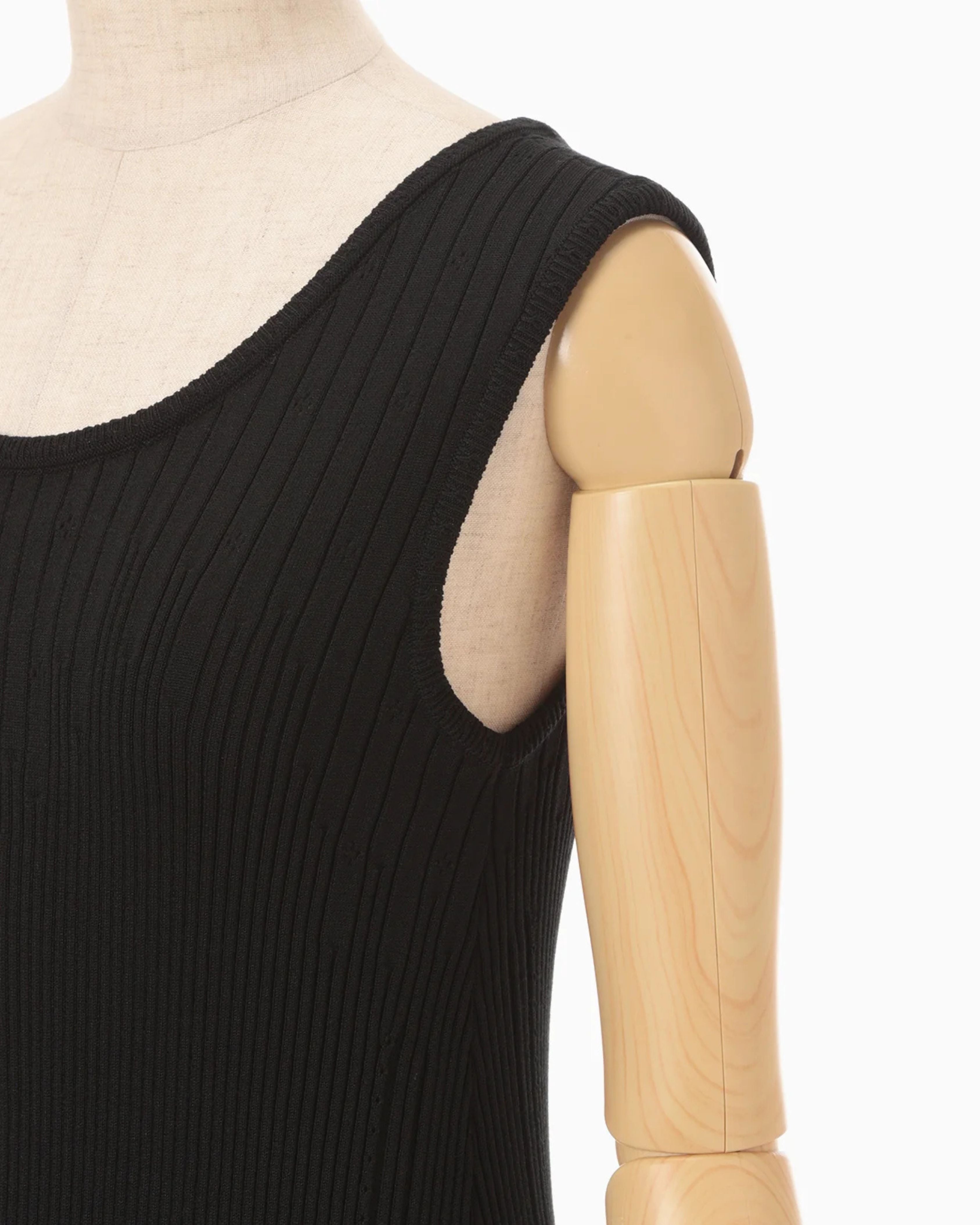 Ribbed Eyelet Knit Dress