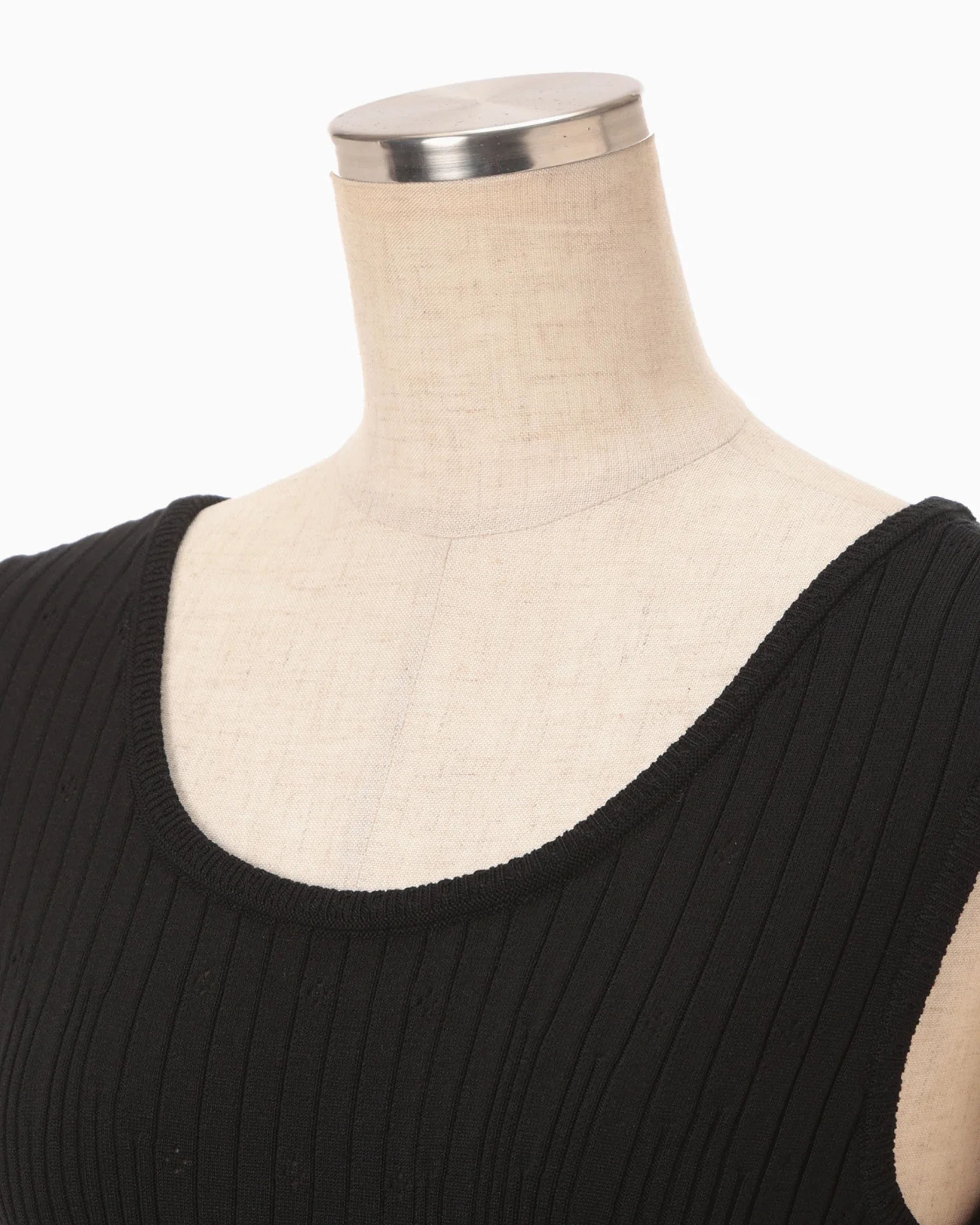 Ribbed Eyelet Knit Dress