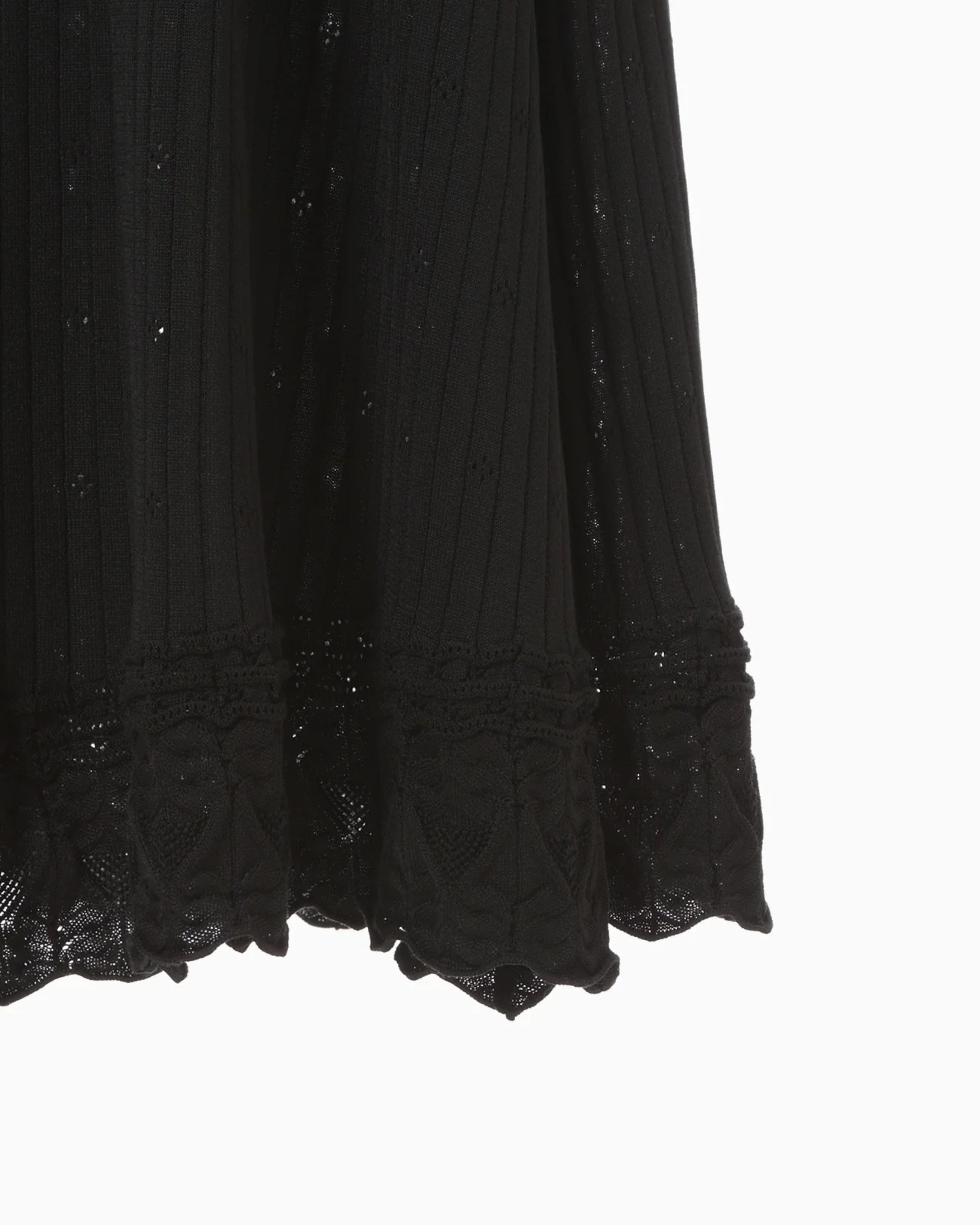 Ribbed Eyelet Knit Dress
