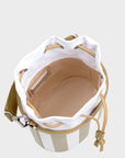 Micro Carina Bag in Striped Champagne Leather