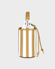 Micro Carina Bag in Striped Champagne Leather
