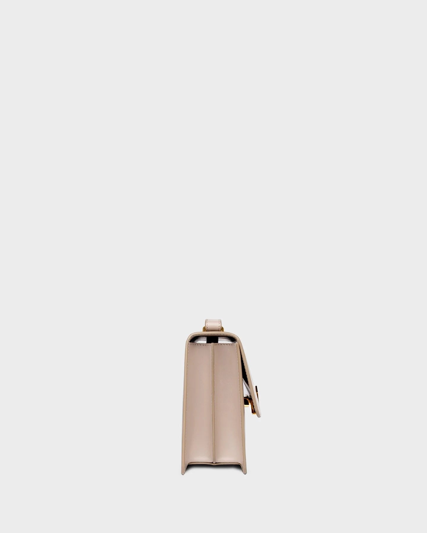 Marina Raphael Alex Bag in Taupe Napa — side profile