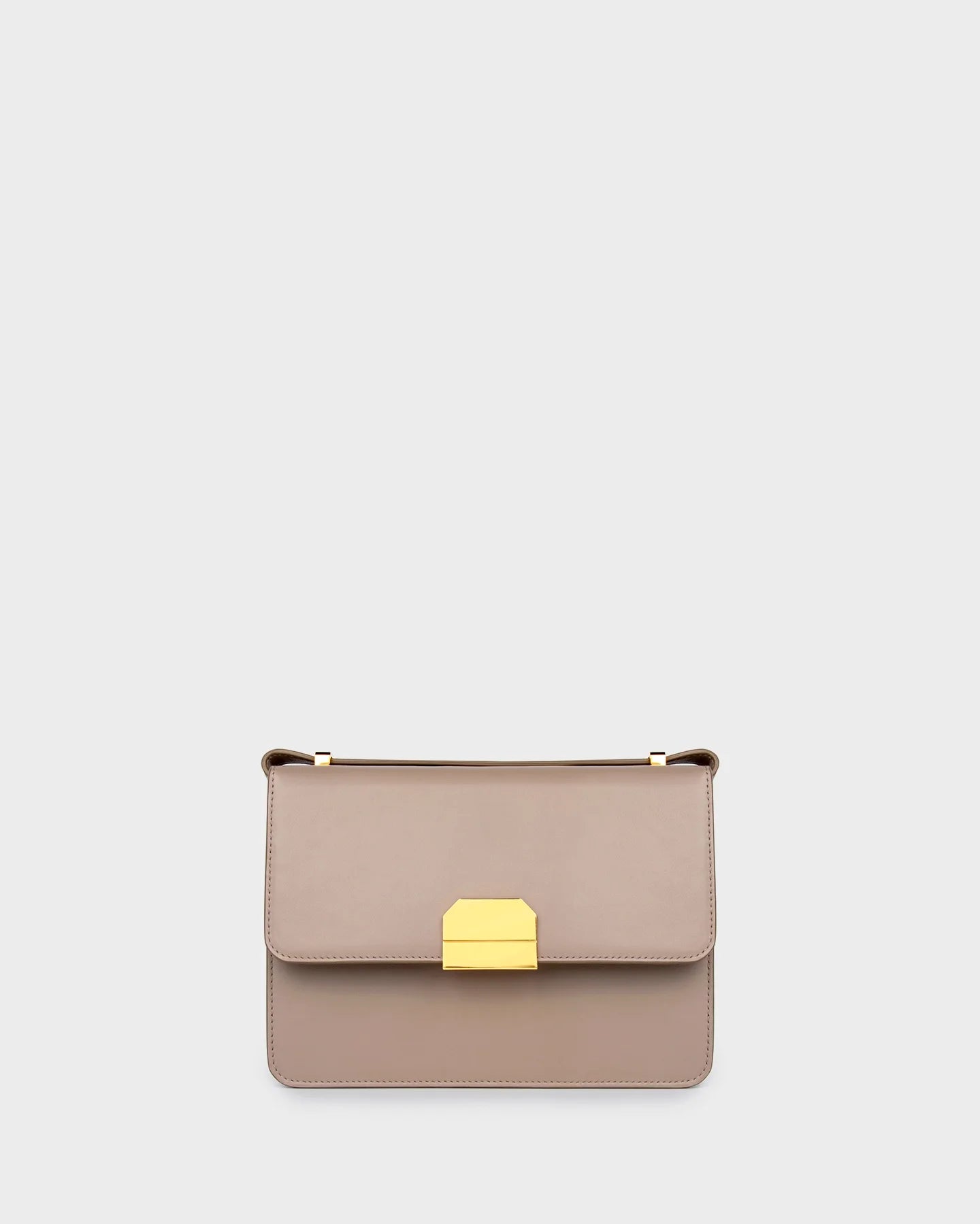 Marina Raphael Alex Bag in Taupe Napa — front view