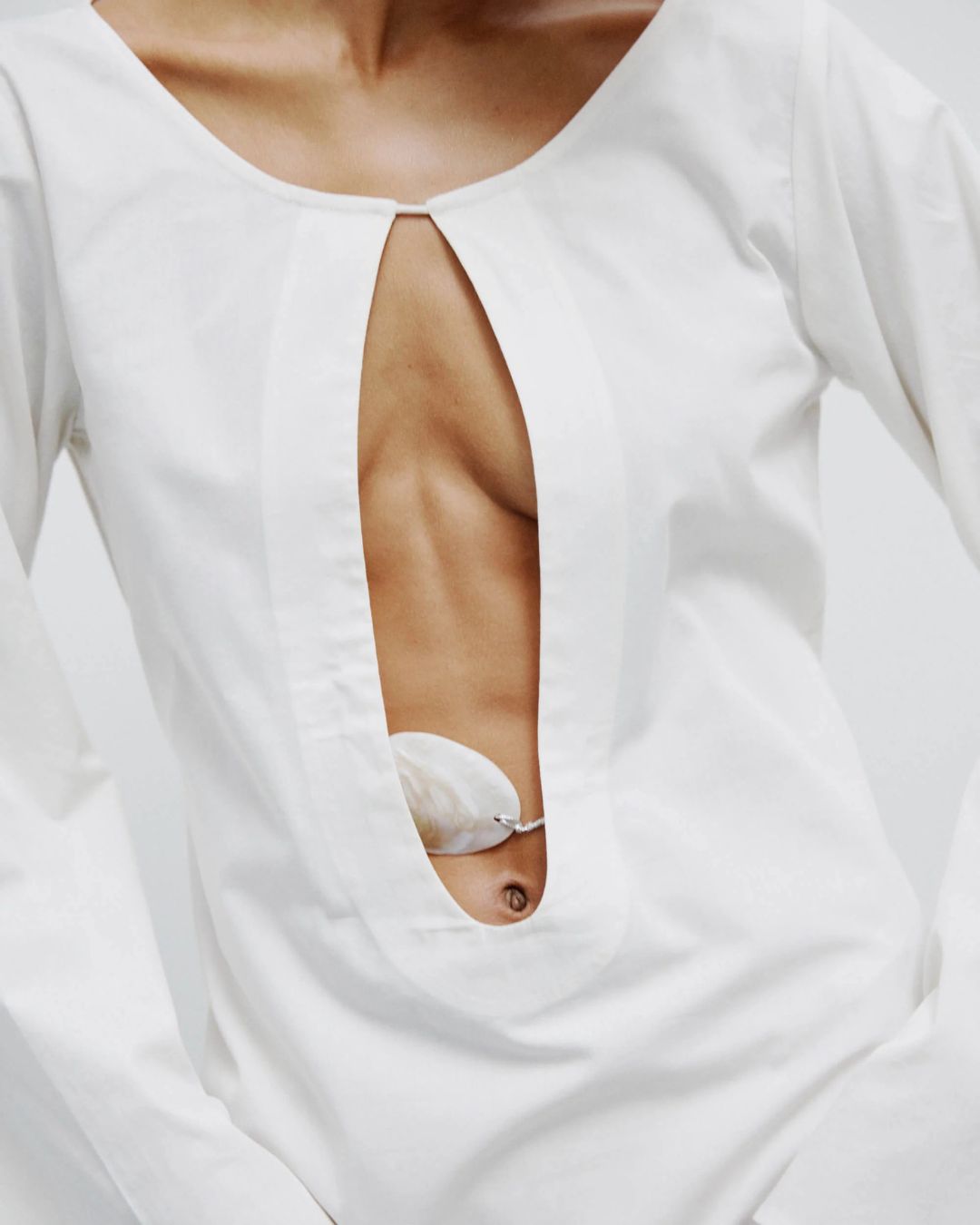 Vestido Ocean en blanco roto