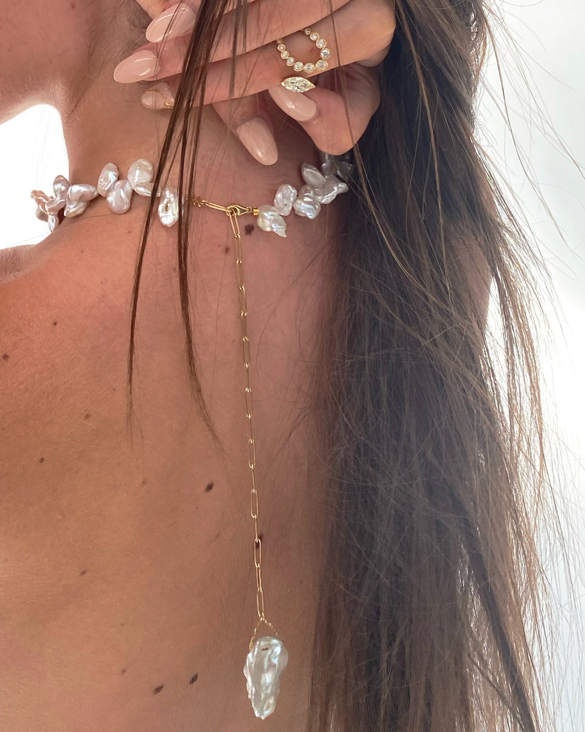 Collar Pearl Duo Chain