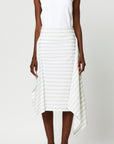 Asymmetrical Striped Skirt