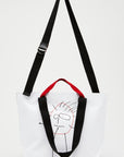 Plan C Medium Printed Shopper Bag The coated canvas is decorated with the signature "Pili and Bianca" graphics and features adjustable nylon shoulder straps and flat handles for a secure fit.. Front view.