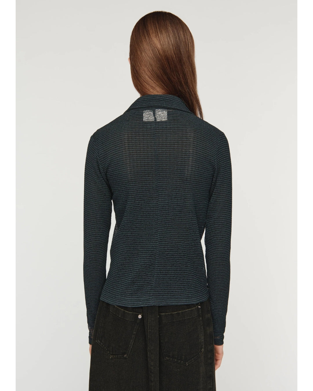 Zip Up Cardigan — Zig Zag Knit in Green