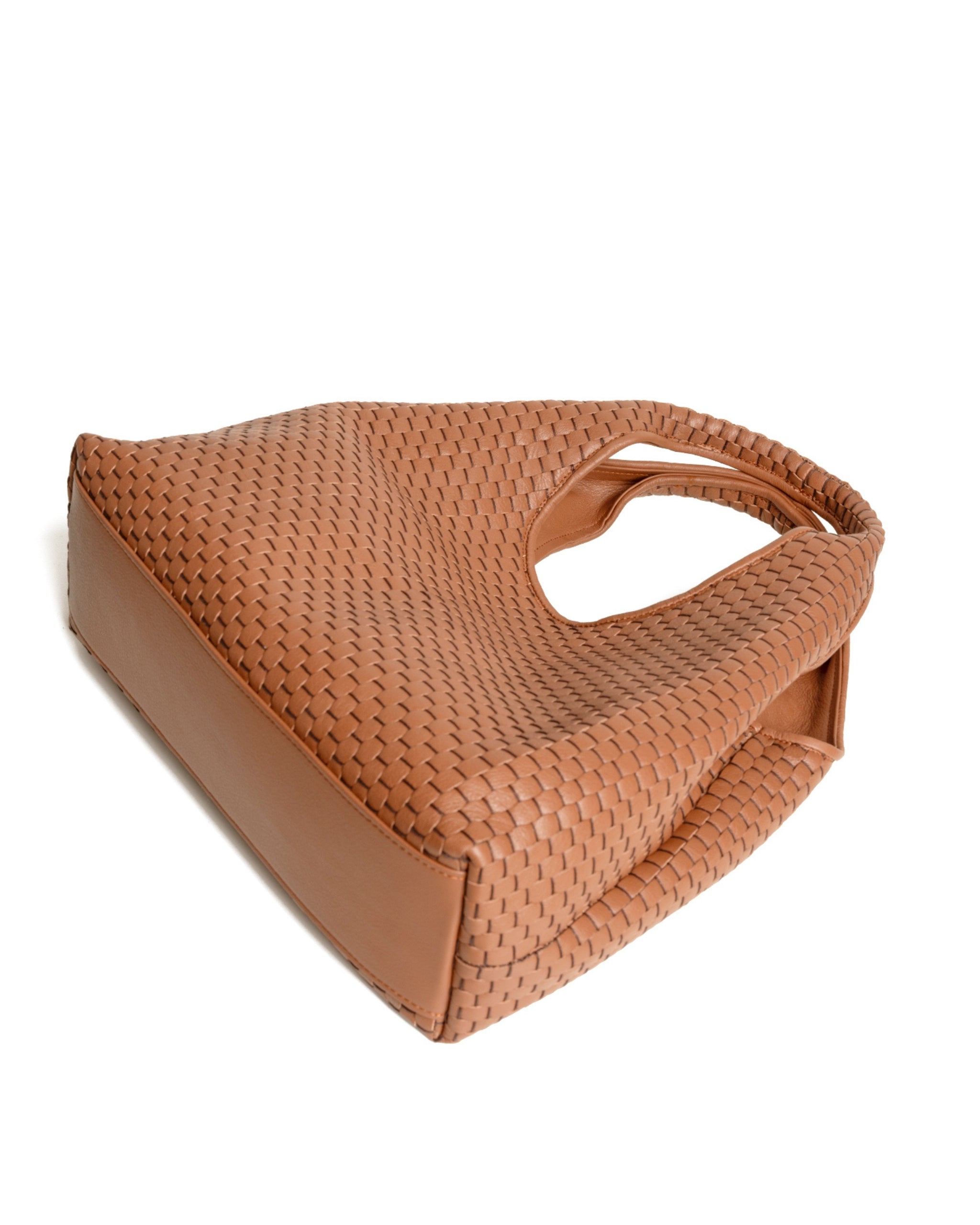 Bottom view of the Parise ‘1312’ Handbag in Chianti highlighting the smooth leather base and clean finish.