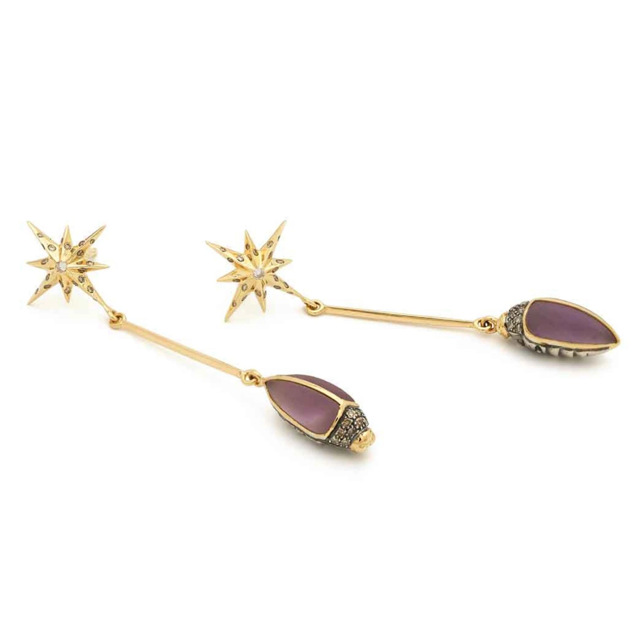 Scarab Star Earrings